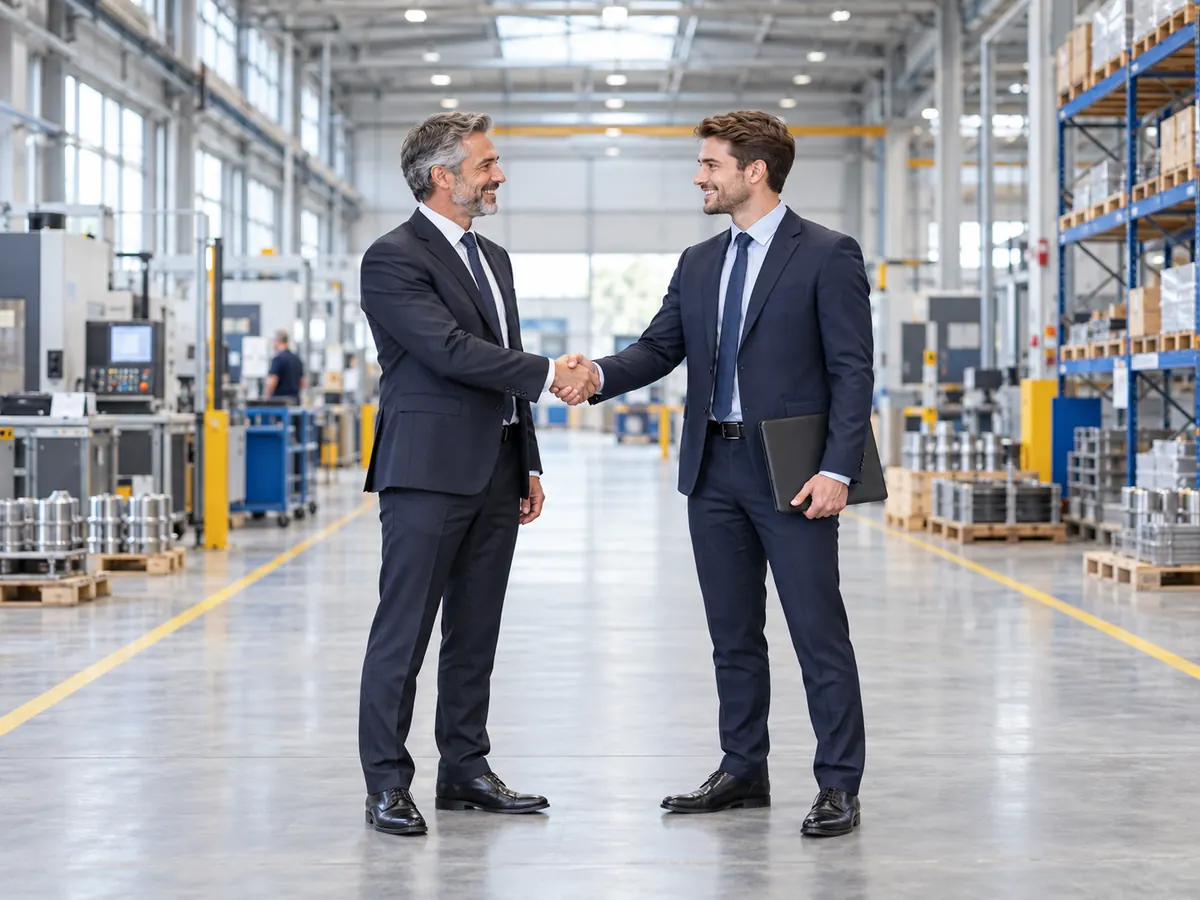 Zwei Geschäftspartner einigen sich per Handschlag